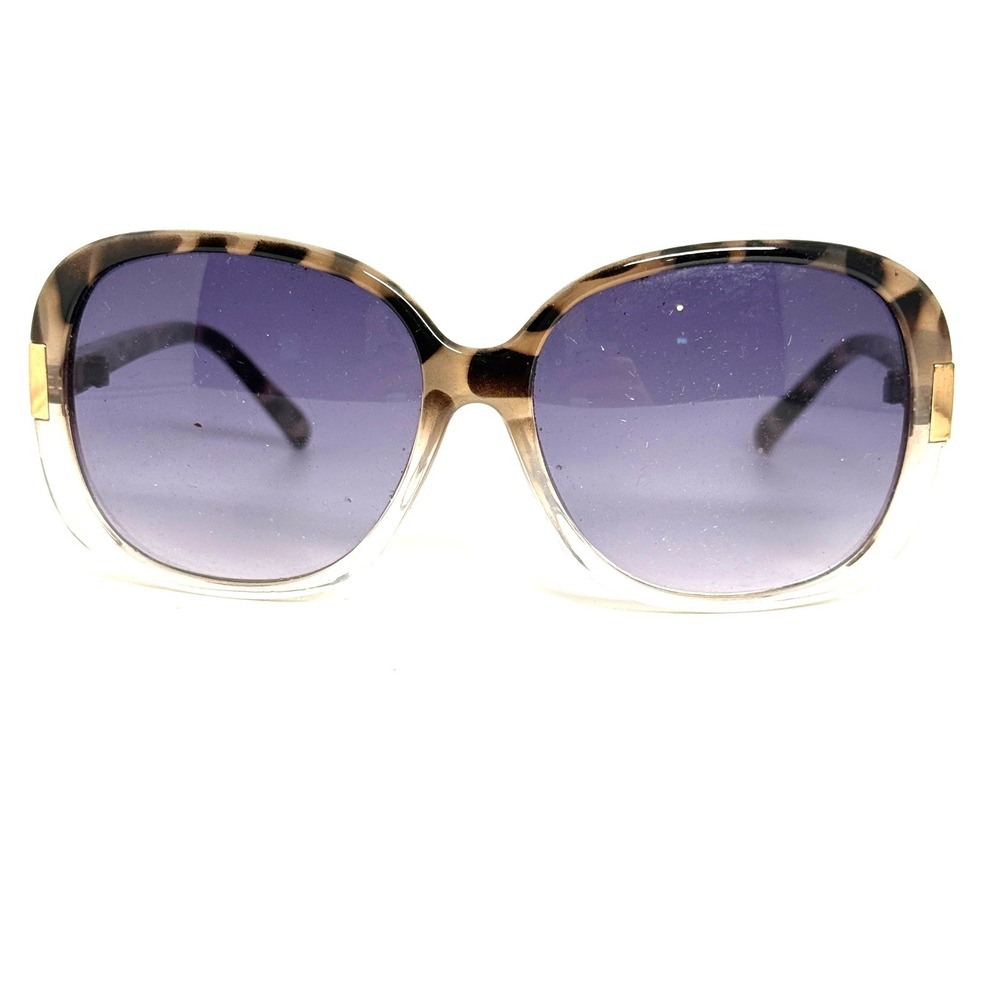 Banana Republic Womens Sunglasses Tortoise Gold Purple Gradient Oversized‎ 07908